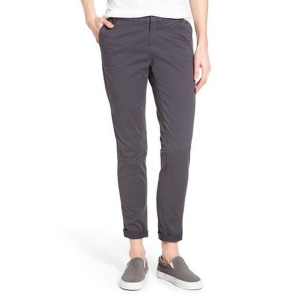 Caslon Pants - Caslon Gray Ebony Boyfriend Chinos Size 14